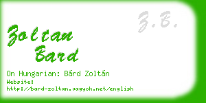 zoltan bard business card